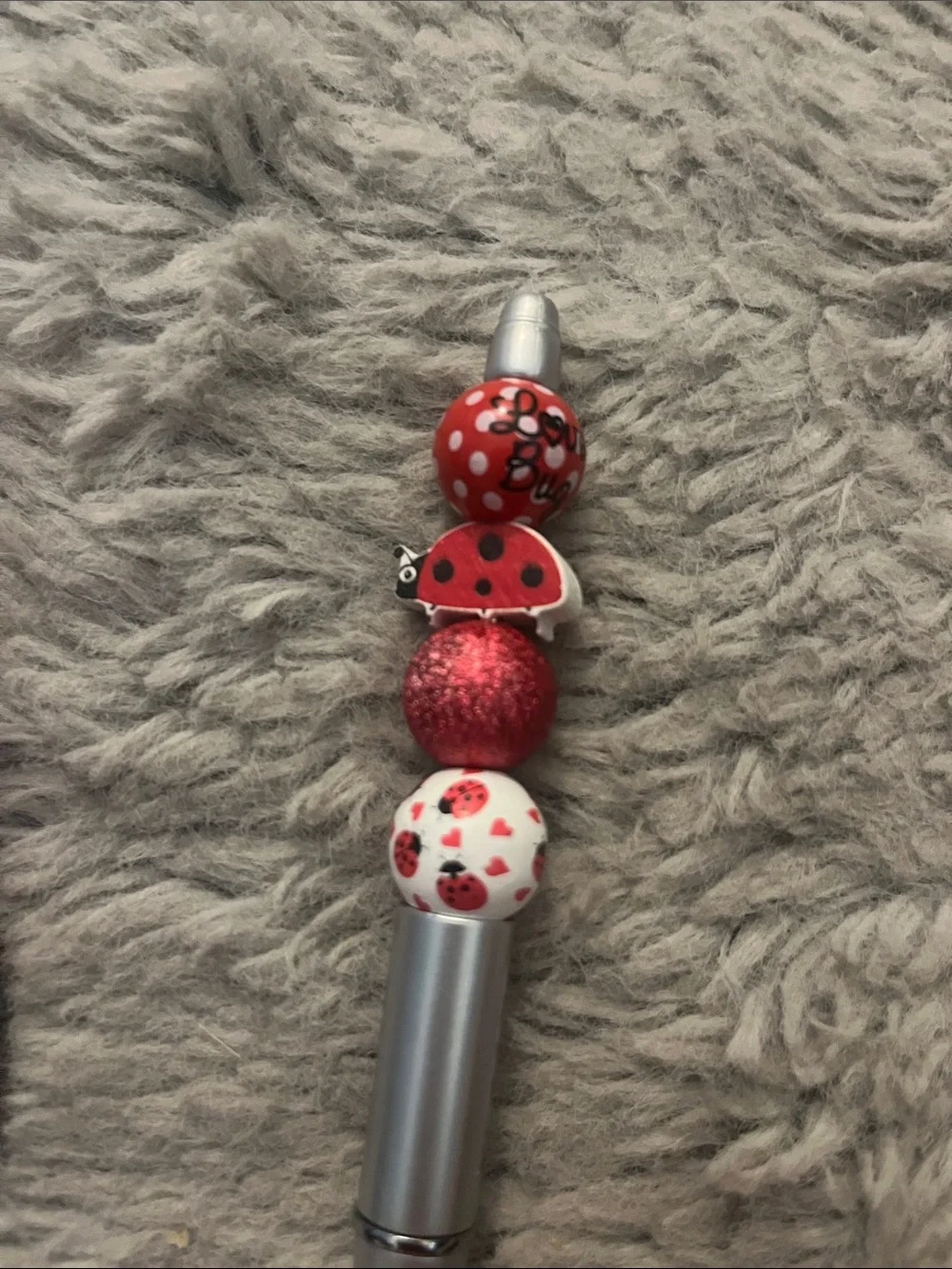 Ladybug Beaded Pen Trio- Red, Black, Silver Great Teacher, Nurse Gift Idea 25